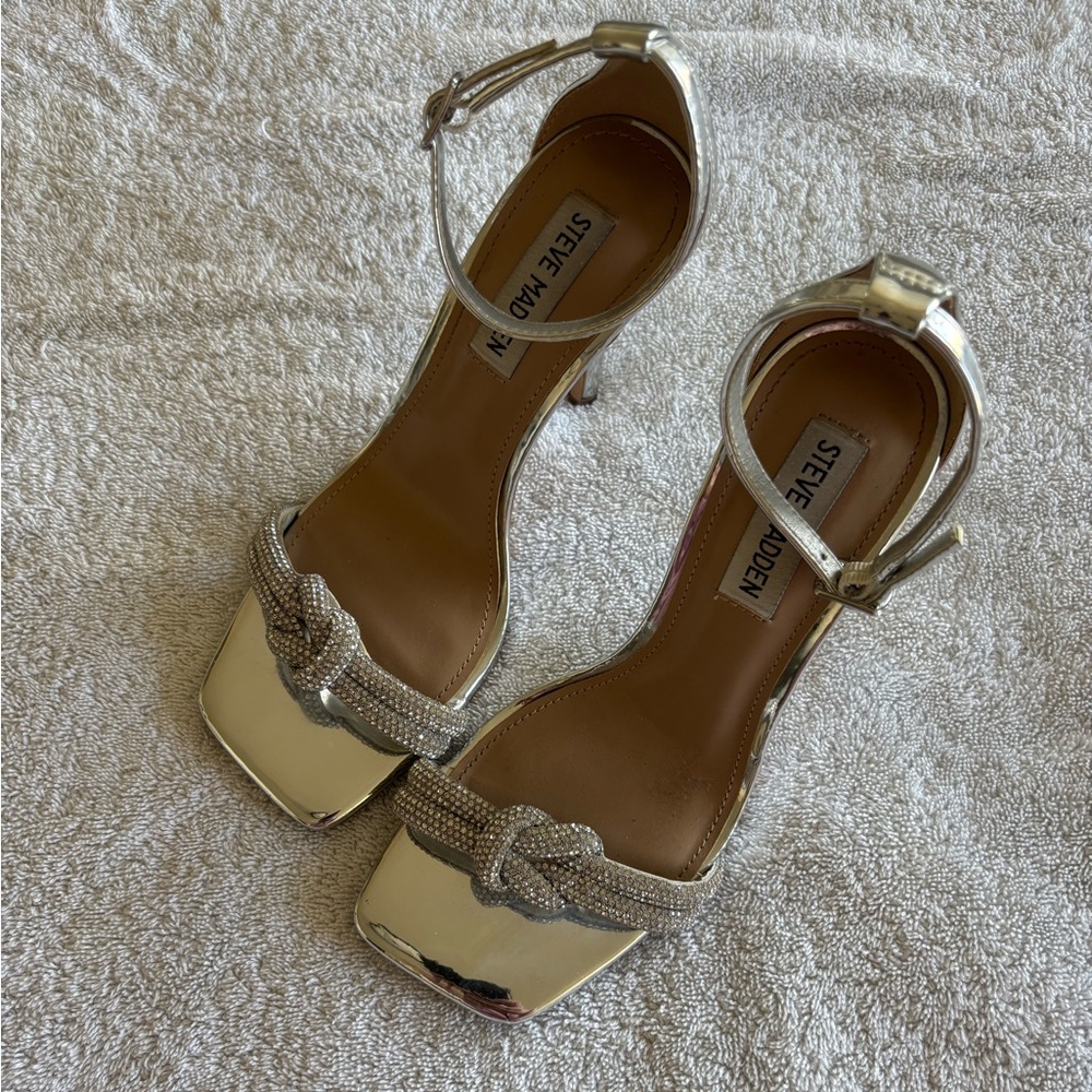 Steve Madden Silver Rhinestone Women's Heels